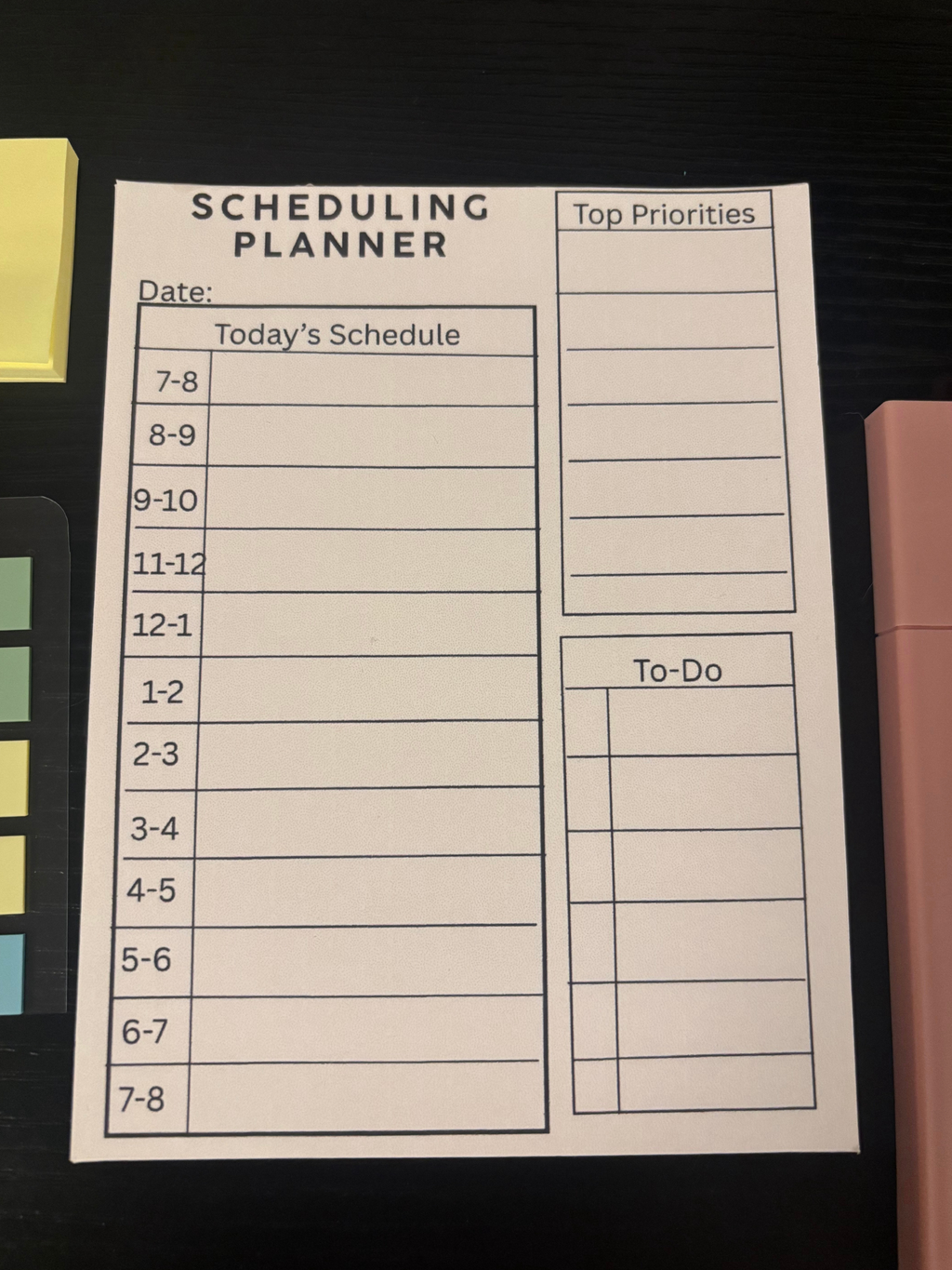 Scheduling Planner