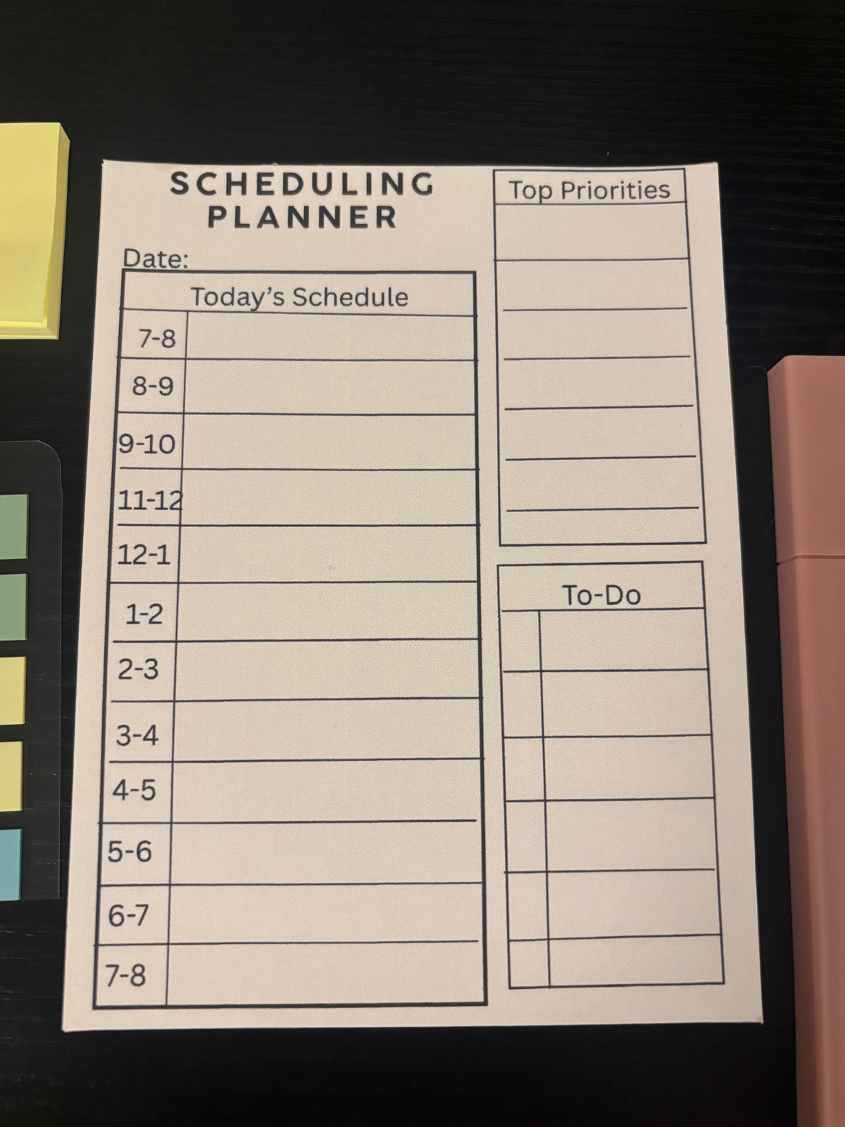 Scheduling Planner