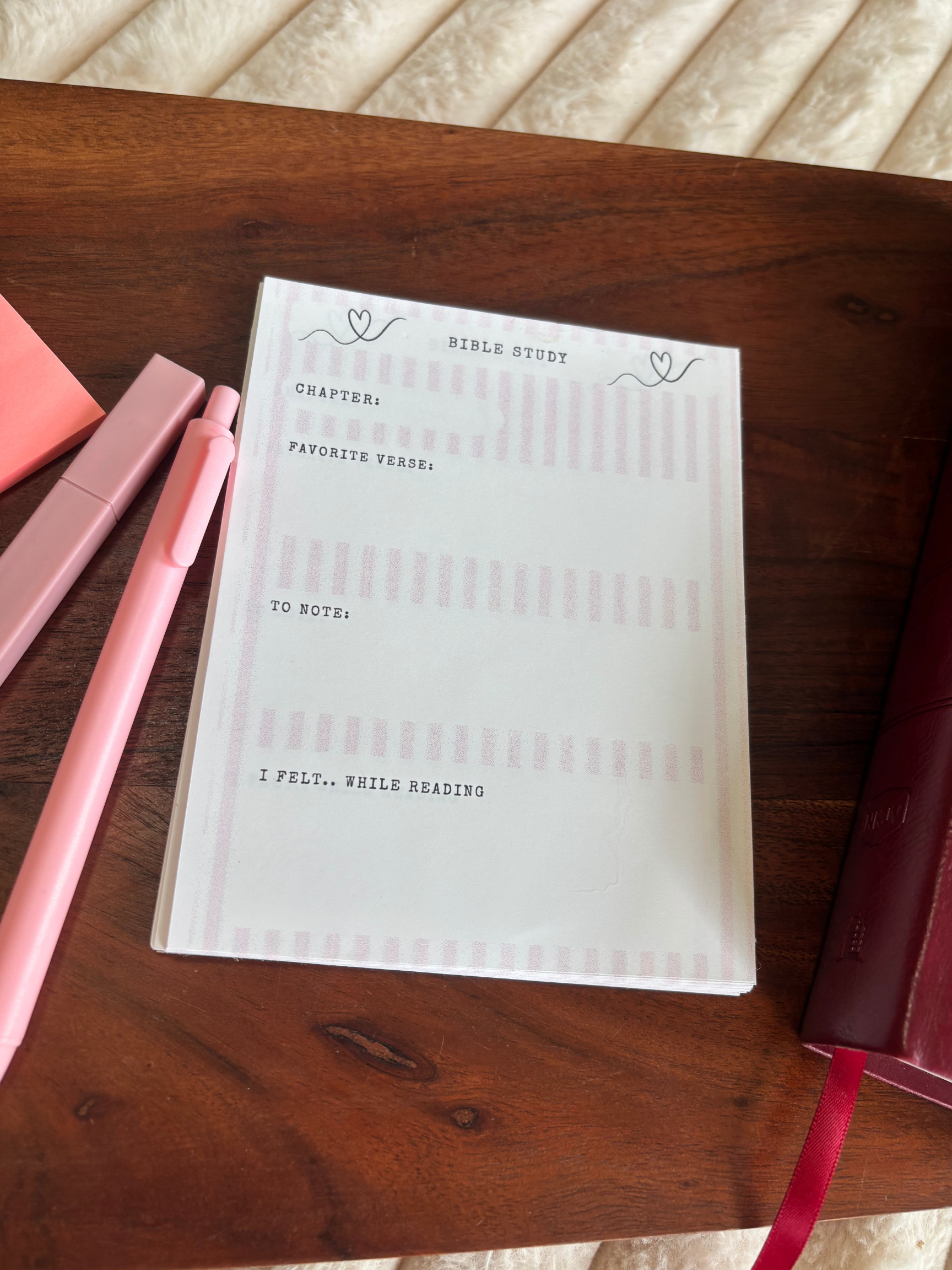 Bible Study Note Pad