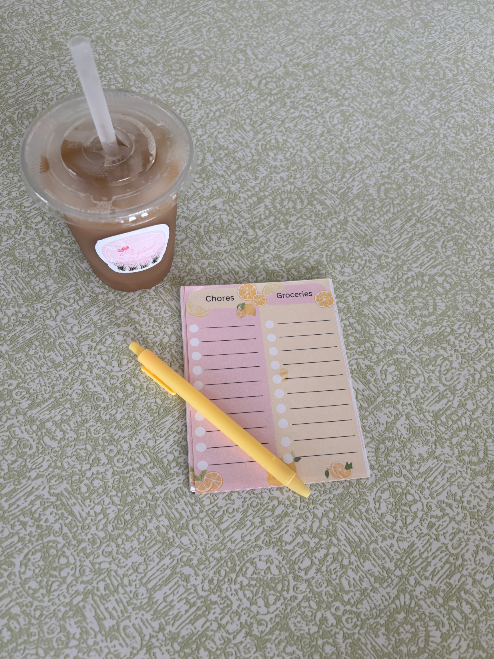 Chores and Groceries List Note Pad