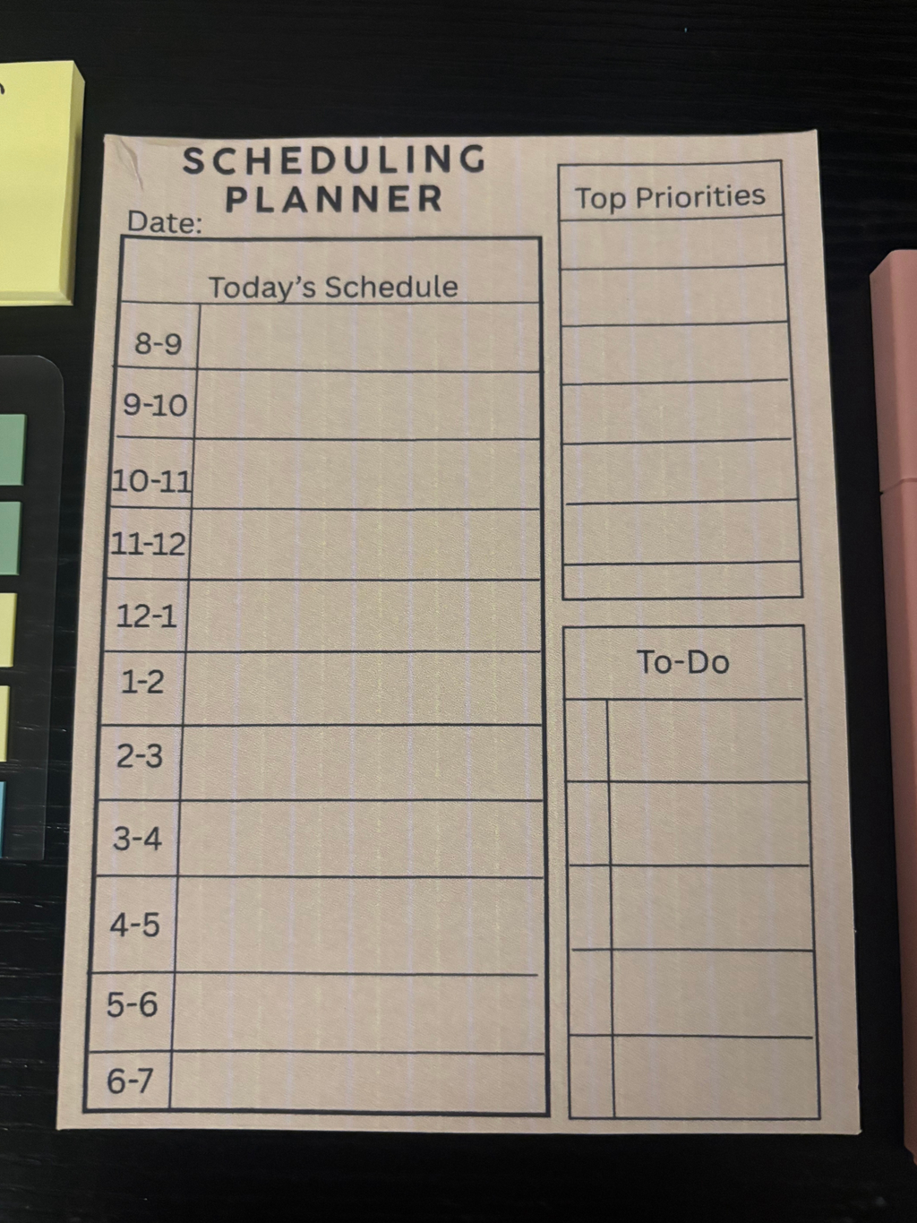 Scheduling Planner