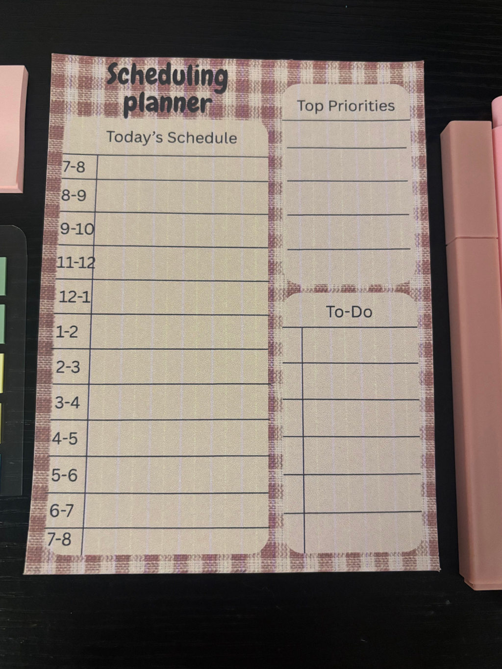 Scheduling Planner