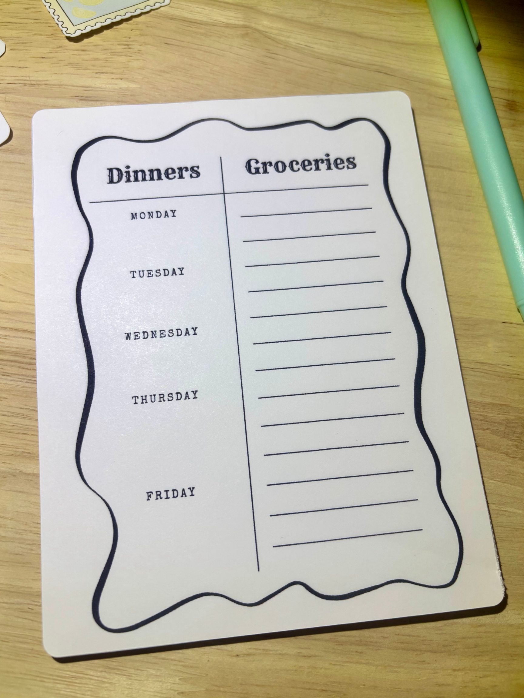 Dinner and Groceries List